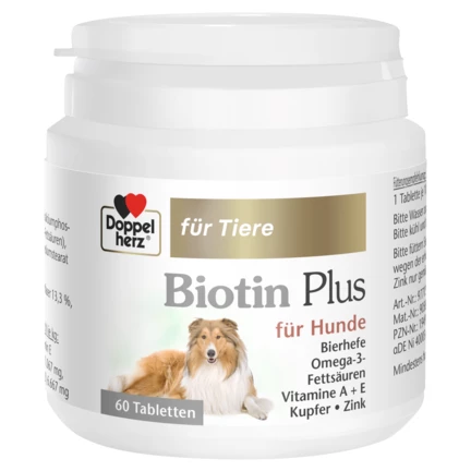 Doppelherz für Tiere Biotin Plus für Hunde Frontansicht
